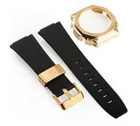 KCHSRKHXC Third Generation Rubber Strap Carved Stainless Steel Watch Cover for GA2100 retrofit and Upgrade DIY Watch Strap