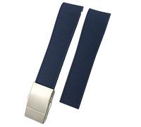 KCHSRKHXC Waterproof Silicone 22mm Blue Oyster Watch Band for HydroConquest L3 Conquest Strap Replacement