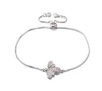 KCHSRKHXC Zirconia | Patrón de abejas cúbicas cadena deslizante ajustable Joya encantadora Joya de moda Regalo de cumpleaños