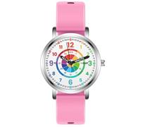 Kchss Relojes para niños, reloj de aprendizaje para niños, tablero de dardos para niños pequeños, tiempo de aprendizaje y hora fácil de leer, reloj analógico para niños y niñas de 3 a 11 años, 15