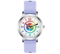 Kchss Relojes para niños, reloj de aprendizaje para niños, tablero de dardos para niños pequeños, tiempo de aprendizaje y hora fácil de leer, reloj analógico para niños y niñas de 3 a 11 años, 17