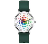 Kchss Relojes para niños, reloj de aprendizaje para niños, tablero de dardos para niños pequeños, tiempo de aprendizaje y hora fácil de leer, reloj analógico para niños y niñas de 3 a 11 años, color