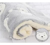 KCHYCV Colchoneta Impermeable for Dormir for Mascotas, Ropa de Cama de Invierno, Forros Suaves, colchoneta Reversible for Perros y Gatos, cómoda y Lavable for hámster.(Grey Bear,32X25CM)