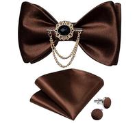 KCHYCV Men's Tie & Cufflinks Set Premium Silk Tie with Pocket Square & Cufflinks Elegant Mens Accessories Gift Set for Formal Weddings & Business Classic Design with Patterns(LH-3068 XZ-0009)