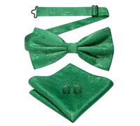 KCHYCV Men's Tie & Cufflinks Set Premium Silk Tie with Pocket Square & Cufflinks Elegant Mens Accessories Gift Set for Formal Weddings & Business Classic Design with Patterns(Tpye11)