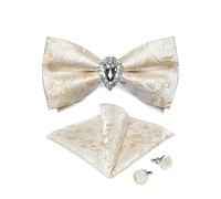 KCHYCV Men's Tie & Cufflinks Set Premium Silk Tie with Pocket Square & Cufflinks Elegant Mens Accessories Gift Set for Formal Weddings & Business Classic Design with Patterns(LH-0155-JZ0013)