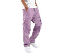 KCHYCV Pantalones cargo holgados for hombre, pantalones de trabajo elásticos, pantalones casuales de corte holgado for trabajar y actividades al aire libre.(Gold,5XL)