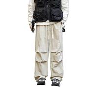 KCHYCV Pantalones cargo holgados for hombre, pantalones de trabajo elásticos, pantalones casuales de corte holgado for trabajar y actividades al aire libre.(Apricot,(AS) XL or (EU) M)