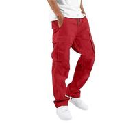 KCHYCV Pantalones cargo holgados for hombre, pantalones de trabajo elásticos, pantalones casuales de corte holgado for trabajar y actividades al aire libre.(Beige,XXL)