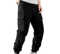 KCHYCV Pantalones cargo holgados for hombre, pantalones de trabajo elásticos, pantalones casuales de corte holgado for trabajar y actividades al aire libre.(Black,3XL)