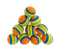 Kcjhagbd Paquete de 10 pelotas interactivas para buscar y masticar para perros pequeños, entrenamiento interior y exterior, para jugar gatitos, corralito de metal, naranja