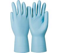 KCL Dermatril® P 743 Guantes de Protección Ambidiestros Desechables, Nitrilo, Impermeables, Sin Polvos, Aptos para Industrias Alimentarias/Químicas, Azul, Talla 6XS, 074306082C (Caja de 50 piezas)