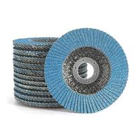 Kcmell Discos de solapa de 115 mm, paquete de 12 discos de molienda de circonita de grano mixto 40/60/80/120, discos de lijado de 4.5 pulgadas para pulir metal, madera, acero inoxidable