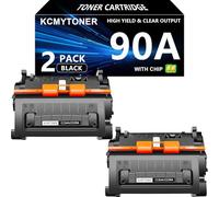 KCMYTONER 2 cartuchos de tóner compatibles con HP CE390A 90A, cartucho de tóner negro para impresoras Laser Jet 600 M601 M602 M603 M601dn M4555 M4555f M4555fskm Series (10000 páginas)