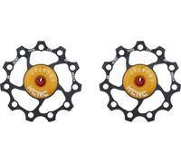 KCNC Rueda de cambio de aluminio con rodamiento de cerámica - 1 par negro 11 dientes