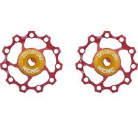 KCNC Rueda jockey de aluminio - 1 par rojo 11 dientes
