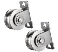 KCNOFNC 48mm Polea de desvío de cable de acero, poleas para cuerdas, polea de cable con 2 rodamientos de bolas | 2 piezas