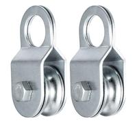 KCNOFNC Polea con 2 rodamientos de bolas, poleas para cuerdas de acero de 6 mm, capacidad de carga de 50 kg, 2 unidades