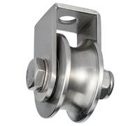 KCNOFNC Polea de inversión con 2 rodamientos de bolas, acero inoxidable fitness sistema de poleas, poleas de inversión para cuerdas de 12mm cable de acero, capacidad de carga 500kg