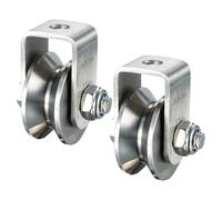 KCNOFNC Polea de inversión con 2 rodamientos de bolas, acero inoxidable, polea de 48 mm tipo V para cuerdas de 12 mm, cable de acero, capacidad de carga de 500 kg, 2 unidades