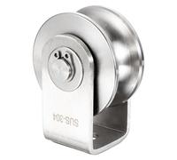 KCNOFNC Polea de inversión con 2 rodamientos de bolas, acero inoxidable, polea de fitness, poleas para cuerdas de acero de 12 mm, capacidad de carga de 500 kg, 1 unidad