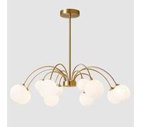KCO Lighting Lámpara de Araña Sputnik 12 Luces, Lamparas de Techo Moderna Dorado Bola de Vidrio, Lampara Industrial Techo, Lampara Vintage Techo para Salon Dormitorio Comedor Cocina