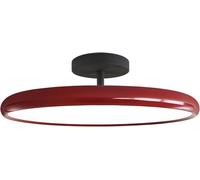 KCO Lighting Luminaria de Techo Moderna Roja Lámpara Grande Industrial Negra Empotrada LED Lámpara Colgante de Mediados de Siglo Plana Rústica Semi Empotrada Luz de Techo para Porche Pasillo Entrada