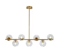 KCO Lighting Sputnik Lámpara de araña de cristal transparente de 7 luces, lámpara colgante moderna de mediados de siglo