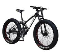Kcolic Bicicleta Montaña 26 Pulgadas con Ruedas Anchas, 21 Velocidades, Freno Disco Doble, Todoterreno con Suspensión Delantera para Adultos, Jóvenes, Hombres Y Mujeres E,1