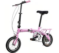Kcolic Bicicleta Plegable 12 Pulgadas, Bicicleta Compacta Y Portátil para Estudiantes, Mini Bicicleta Urbana Ligera para Hombres Y Mujeres. F,12in