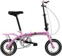 Kcolic Bicicleta Plegable para Adultos 12 Pulgadas, Bicicleta Plegable Urbana, Bicicleta Plegable Ligera Y Portátil para Estudiantes Y Personas Que Se Desplazan por La Ciudad. D,12in