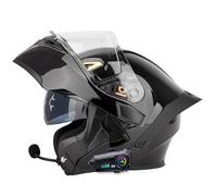 Kcolic Cascos Modulares,Integrado Cascos, con Bluetooth, Casco Solar Modular De Doble Visera, Casco Certificado Dot/ECE,Visera Doble Antivaho F,S=55~56CM