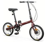 Kcolic Mini Bicicleta Plegable, Bicicleta Urbana Compacta, para Estudiantes Y Adultos, Bicicleta Plegable Ligera 16 Pulgadas para Desplazamientos Diarios. B,16in
