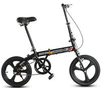 Kcolic Mini Bicicleta Plegable, Bicicleta Urbana Ultraligera 12/14/16 Pulgadas, Capacidad Carga Máxima 150 Kg, Fácil Plegar 10 Segundos. El Cuadro Está Hecho Acero Carbono Engrosado Black,16in