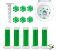 KCOQINA 5 Unidades Gel WC Net, Floral Gel Cleaner, Aroma Gardenia, Paquete de 50 Flores, Para Limpieza de Inodoro