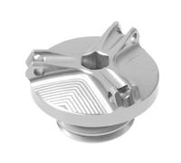 KCTAKXMRA - Tornillo C de llenado de aceite de motor de motocicleta para Yamaha Tracer 900 GT MT09 MT-09 2017 2018 2019 Motocicleta M20 x 2.5 Motor Magnético Tapón Tapón Tapa Tapa Tornillo (Plata)