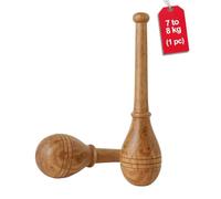 KD Willmax Bheem Gada Fitness Bar Indian Club Bheem Equipo de hombro Meel Karla Katai Fitness Equipo de madera duradero (paquete de 1, 7-8 kg)