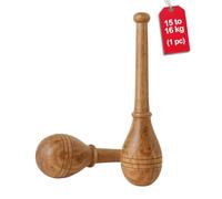 KD Willmax Bheem Gada Fitness Bar Indian Club Bheem Equipo de hombro Meel Karla Katai Fitness Equipo de madera duradero (paquete de 1, 15-16 kg)