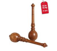 KD Willmax GADA BARRA DE FITNESS CLUB INDIA MACETA DE HANUMAN KATAI EQUIPO DE Hombro MEEL KARLA EQUIPO DE MADERA DURADERA (15 a 16 KG)