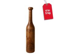 KD Willmax MUGDAR Barra de fitness Indian Club MUDGAR BHEEM MACE Equipo de hombro MEEL Karla KATAI MUGDAL Fitness Equipo de madera duradero - 4 a 5 kg