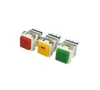 Kd2-24 interruptor de reinicio automático con bloqueo automático 3A / 250V 6A / 125V botón cuadrado instantáneo 2no2nc * 2 uds(Red,NO LOCK_WITH LIGHT)