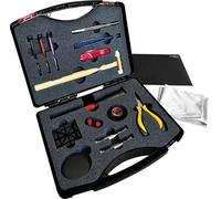 KD89 Horotec MSA98.020 Caja de reloj con 21 herramientas para abrir fondos de reloj, brazaletes de cambio, operaciones básicas - Hecho en suizo, negro