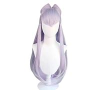 KDA Baddest Evelynn Cosplay Wigs KDA Long Hairpiece with Buns Heat Resistant Synthetic Hair Game Role Play Wigs