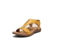 KDAKSA Orthowalkway Womens Sandals,2025 New Comfortable Summer Sandals,Orthopedic Sandal Shoes With Arch Support (Yellow,41)