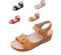 KDAKSA Soft & Stylish Wedge Sandals，2025 Stylish Wedge Sandal,Casual Open Toe Wide Width Orthopedic Arch Support Sandal (Brown,43)