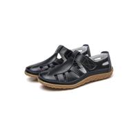 KDAKSA Women's Casual Boho Sandals,Arch Support Orthopedic Shoes Closed Toe Summer Walking Slippers (Black,39)