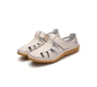 KDAKSA Women's Casual Boho Sandals,Arch Support Orthopedic Shoes Closed Toe Summer Walking Slippers (Khaki,36)