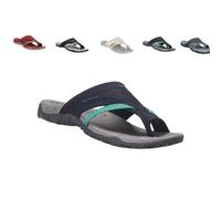 KDAKSA Women's Comfy Orthopedic Platform Sandals with Arch Support Flops,Supportive Toe-Clipped Platform Sandals (Blue,42)