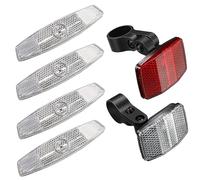 KDAMGOQE Reflector de Advertencia de Seguridad para Bicicletas, reflectores de Bicicletas Establece el Kit de reflectores de Seguridad de la Rueda Delantera Delantero para para MTB 6pcs