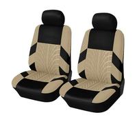 Kdbcet Fundas para Asientos 2+1 para Furgonetas Transporter, Camiones Y Mayoría Coches. Universal para Master para Trafic Funda De Asiento(2pieces Front Beige)